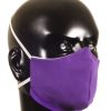 Purple, 100% Cotton Canvas Face Mask w/Elastic Straps - Image 6
