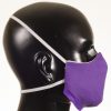 Purple, 100% Cotton Canvas Face Mask w/Elastic Straps - Image 5