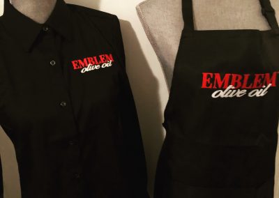 Company Branded Embroidered Apron and Shirt