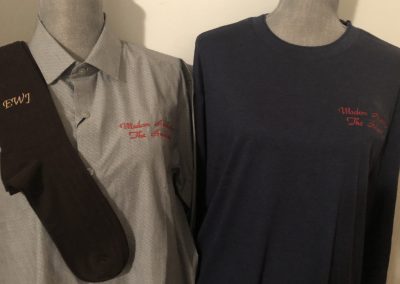 Personal Branding on Shirt, T-Shirt and Socks